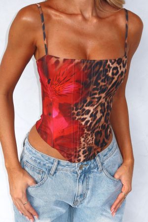 You'll Be Ok Bustier Leopard Bloom