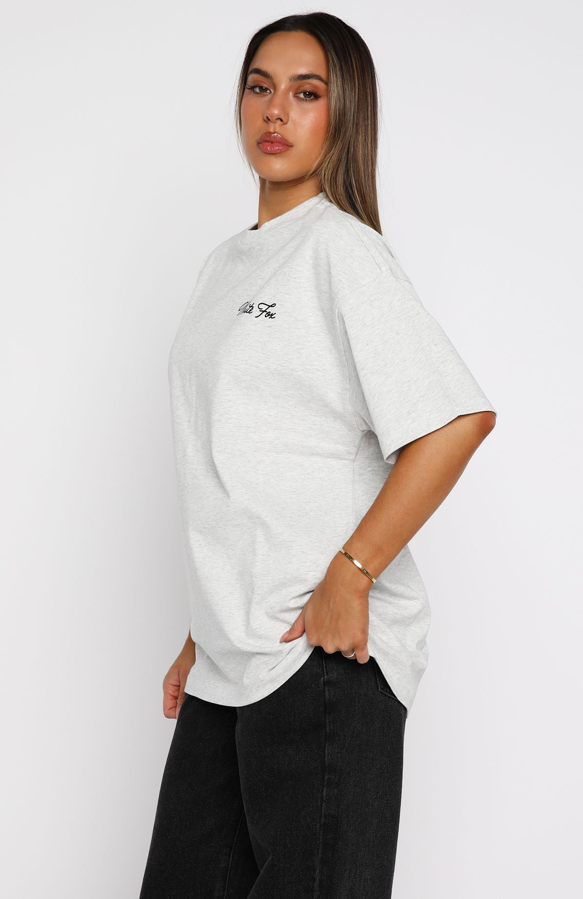 Creative Studios Oversized Tee Grey Marle - Image 4