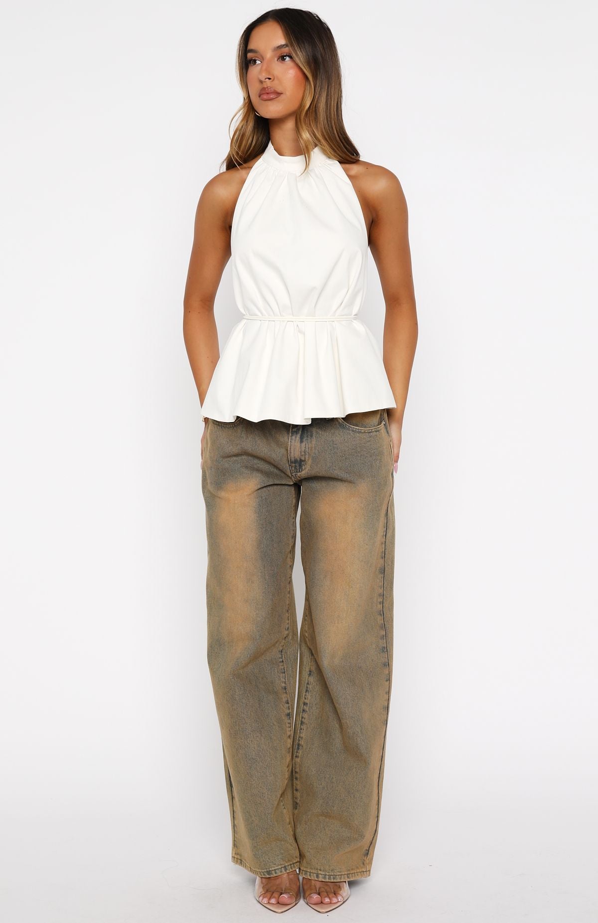Hi Hunny Halter Top White - Image 6