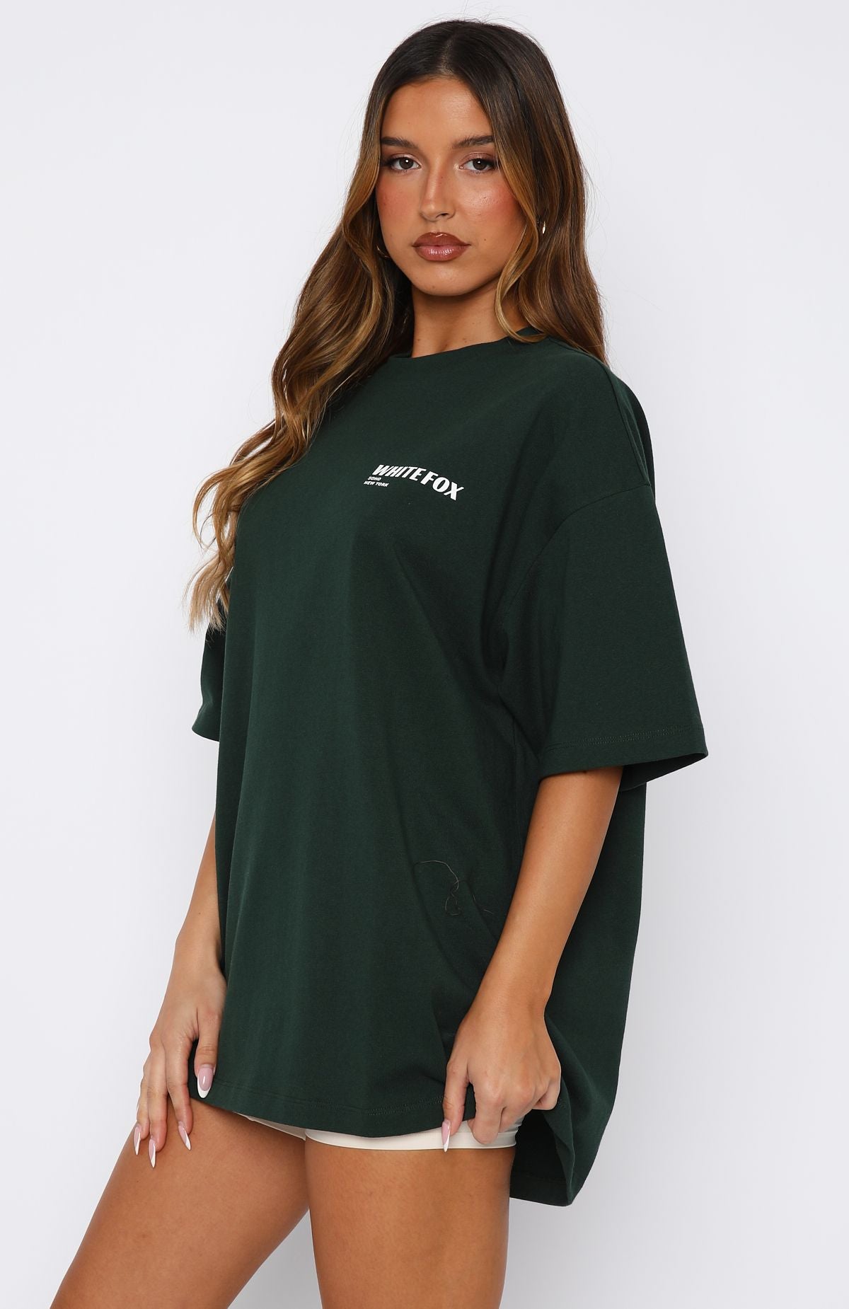 New York Archives Oversized Tee Forest Green - Image 4