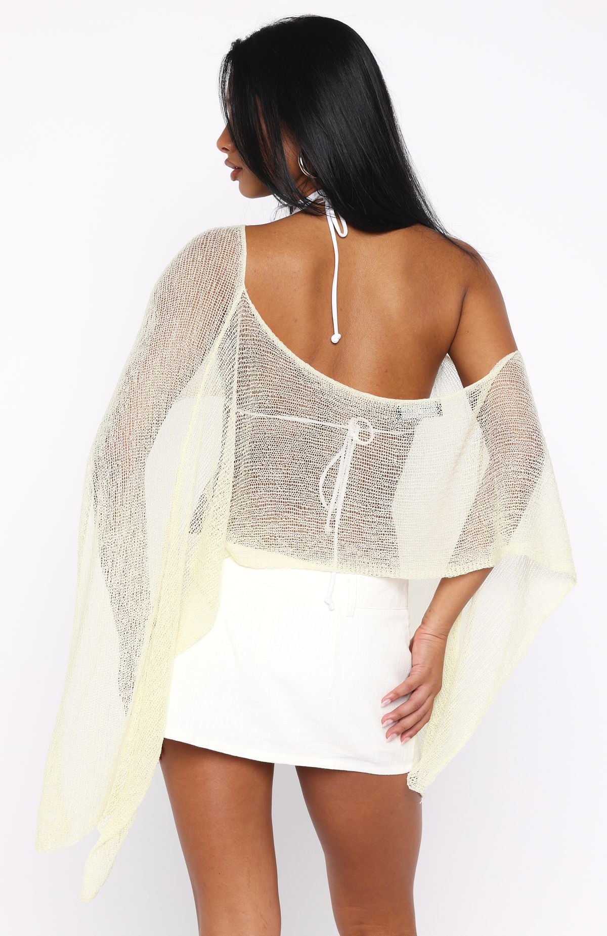 Beach Therapy Knit Poncho Top Citrus - Image 5