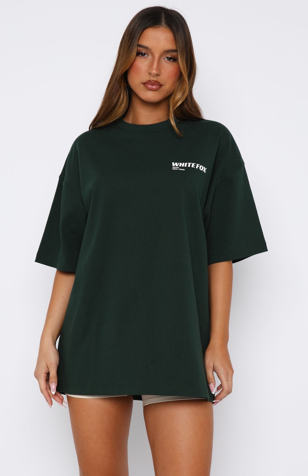 New York Archives Oversized Tee Forest Green - Image 3