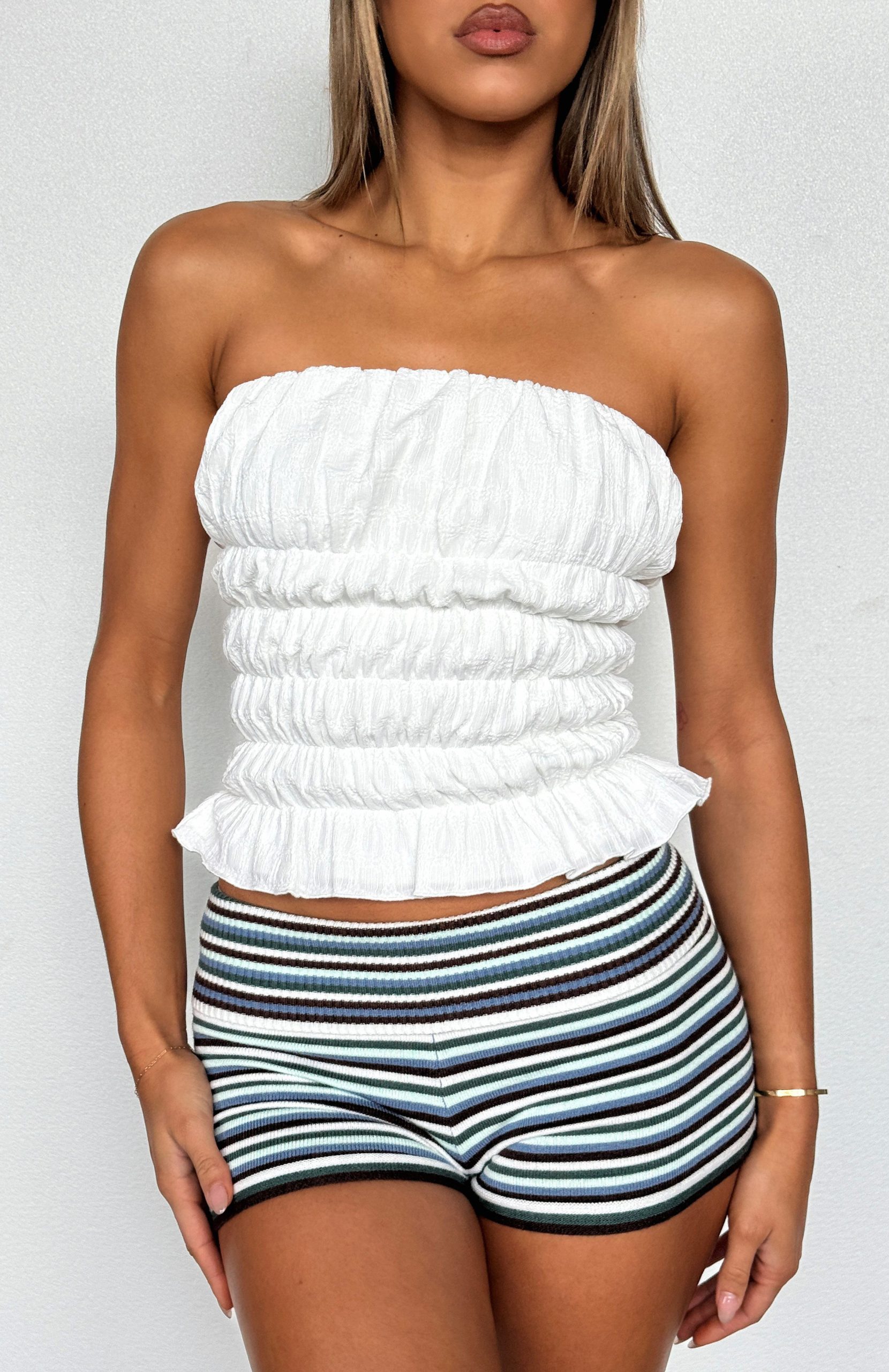 On To Something Strapless Top White - Image 6