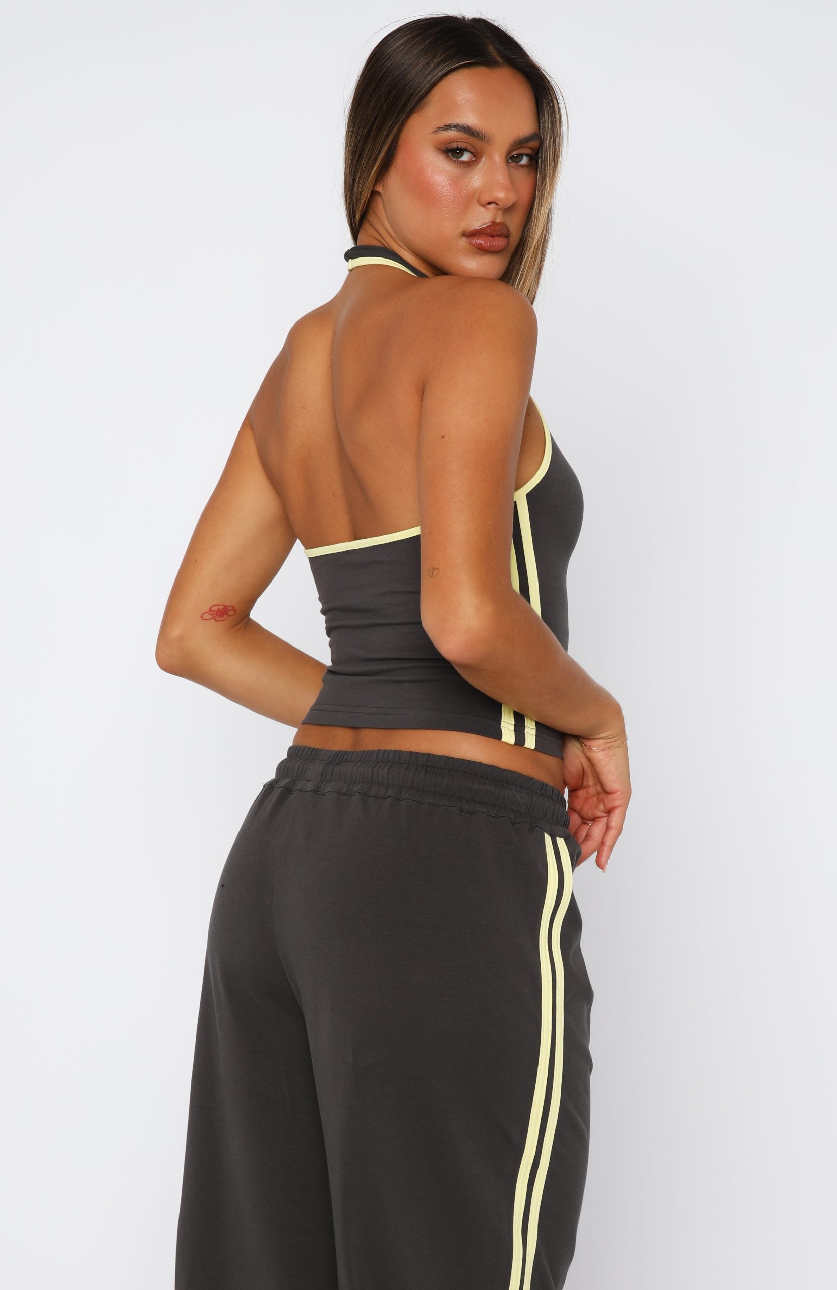 Star Of The Night Halter Top Charcoal - Image 4