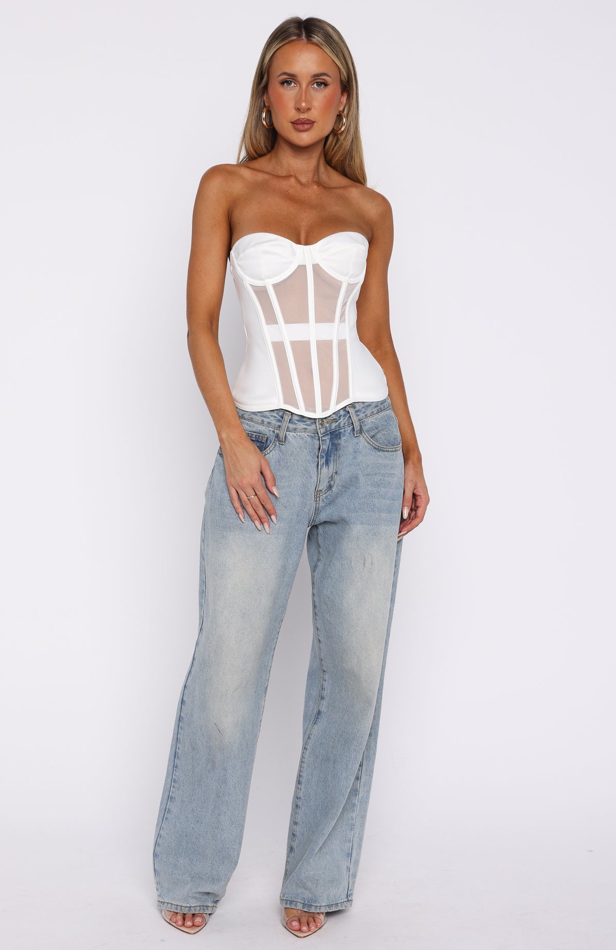 Call Me Your Baby Strapless Bustier White - Image 5