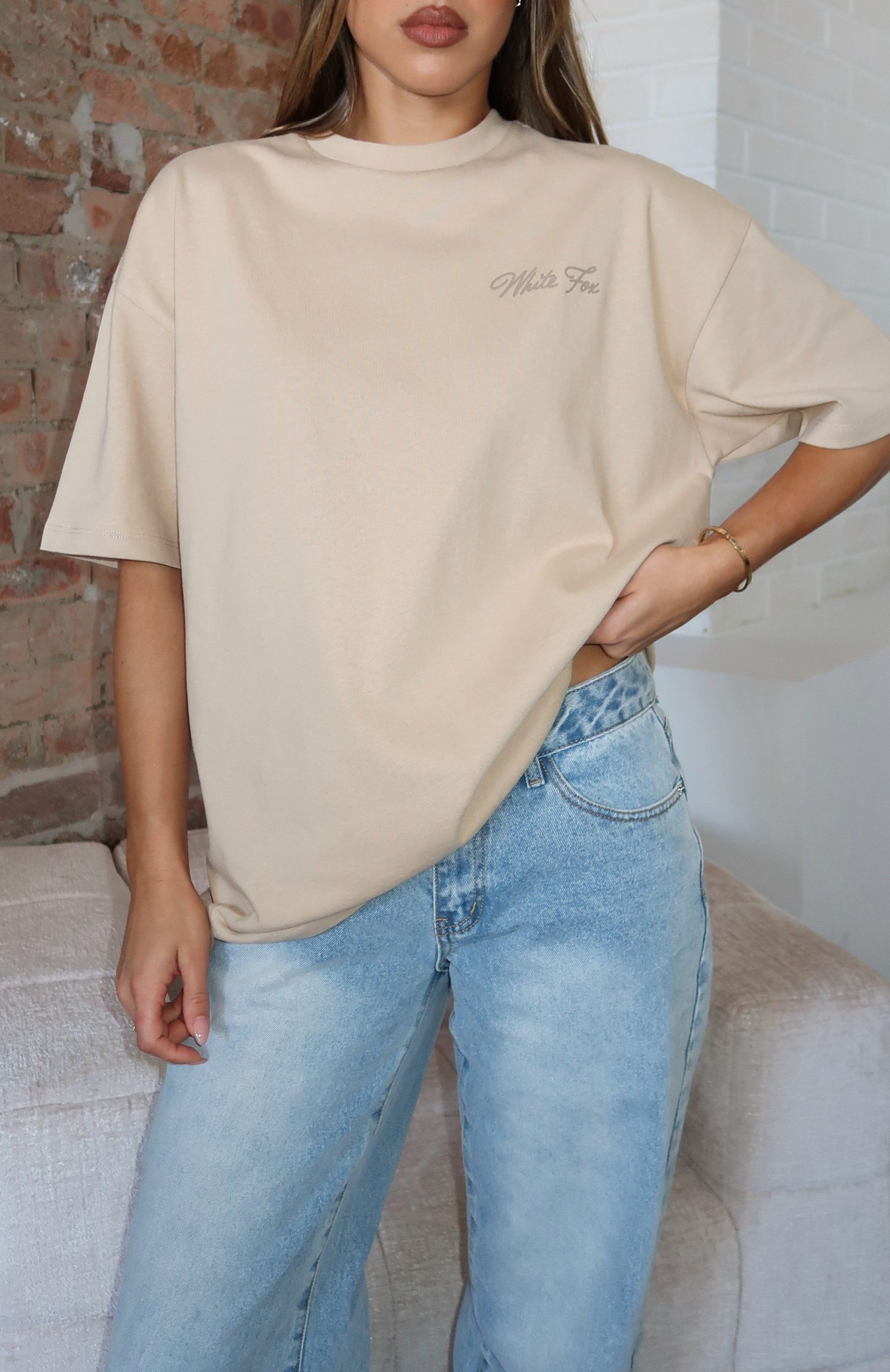 Creative Studios Oversized Tee Oatmeal - Image 7