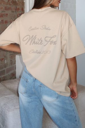 Creative Studios Oversized Tee Oatmeal