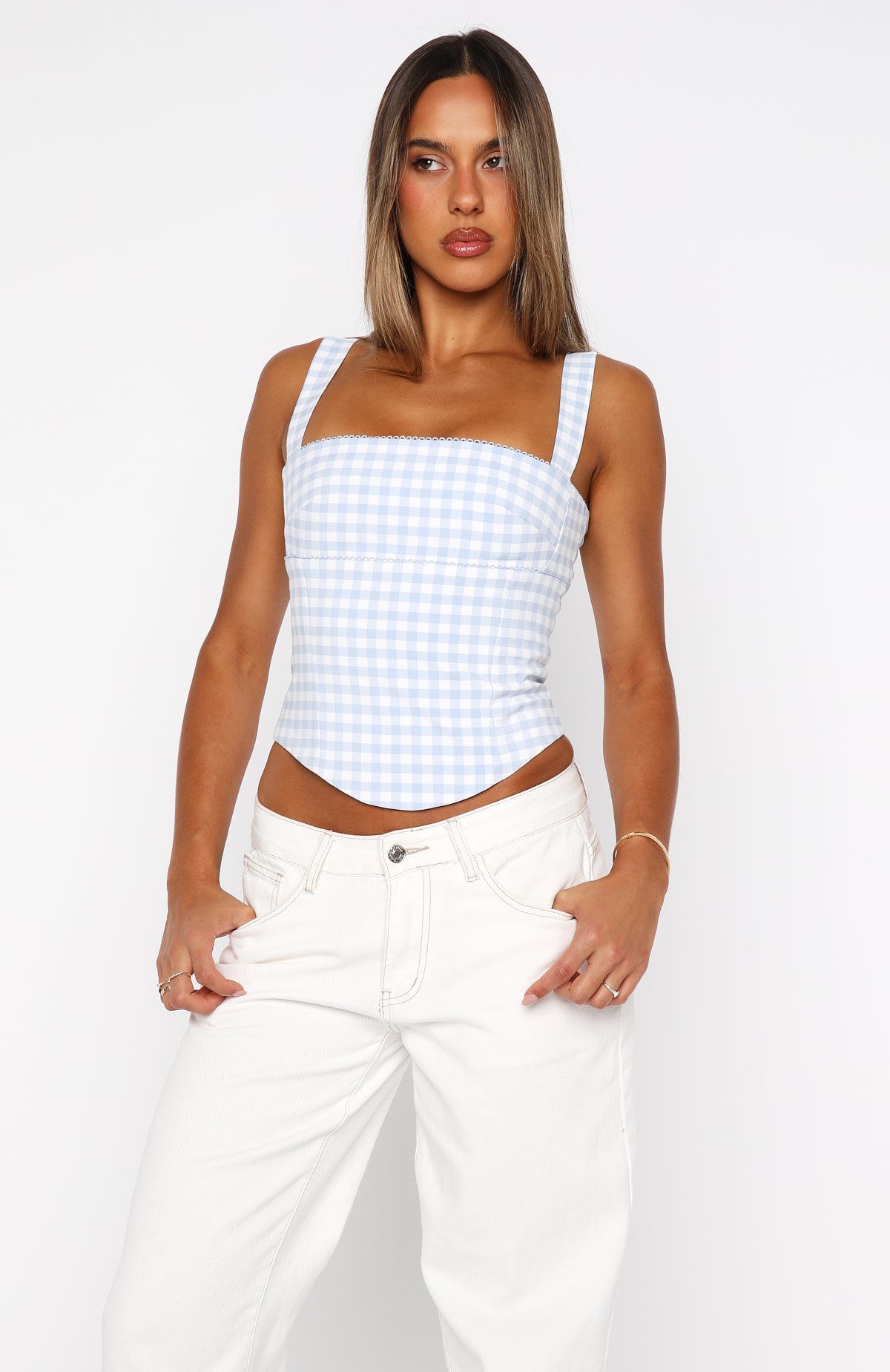 Crossed Your Mind Bustier Baby Blue - Image 2