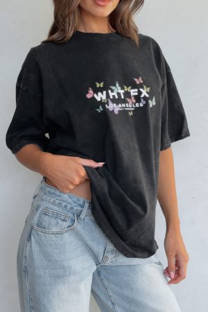 Dare To Dream Oversized Tee Acid Black