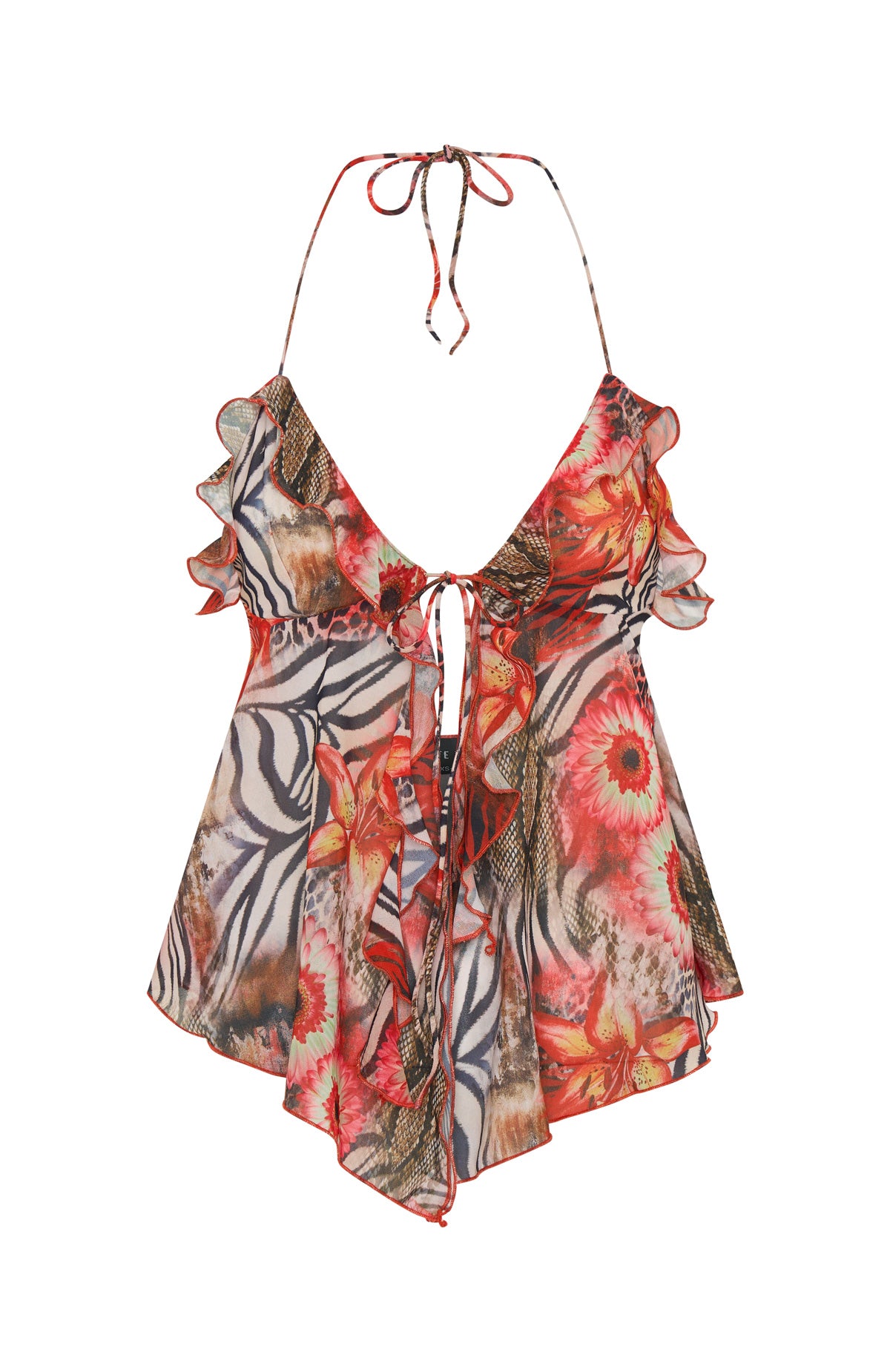 Flirty And Thriving Halter Top Savage Bloom - Image 6
