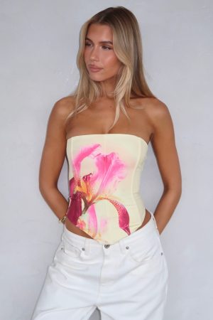 Let It Go Strapless Bustier Lemon Spritz