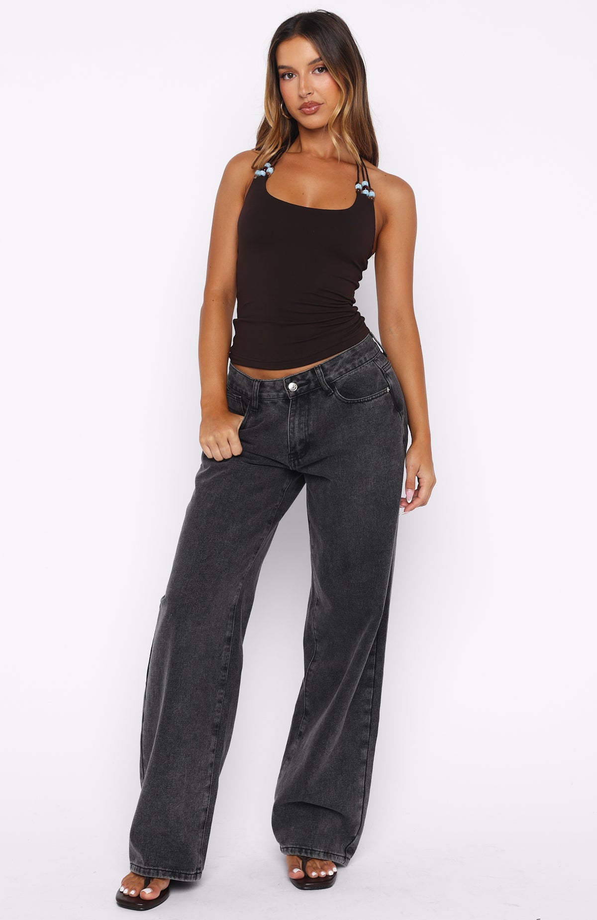 She's Got You Halter Top Chocolate - Image 6